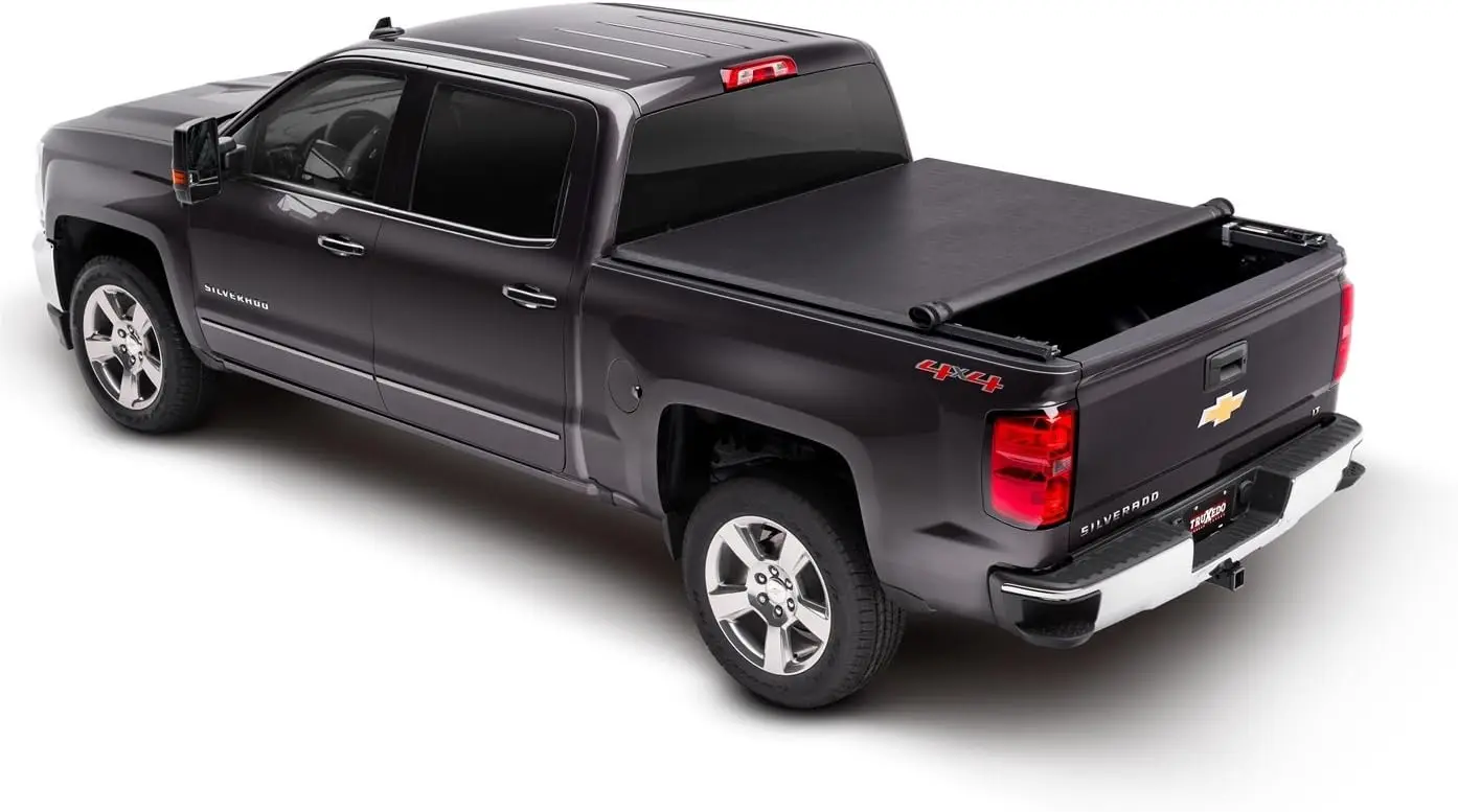 Cubierta de tonneau para cama de camión enrollable suave | 272401 |   Se adapta a 2019 - 2024 Chevy/GMC Silverado/Sierra, con portón trasero MultiPro/Flex