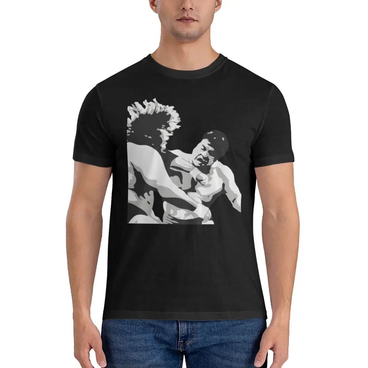 Misawa Morishima ELBOW T Shirt Men Cotton Novelty T-Shirts Round Neck Andre the Giant Tees Short Sleeve Clothing Graphic