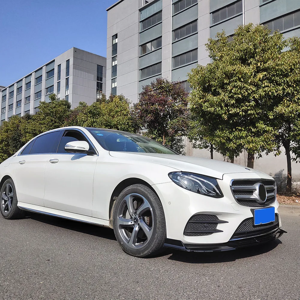 Front Bumper Lip Guard Chin Protector Body Kit Deflector Cover For Mercedes Benz E class W213 C238 A238 E200 E260 E300 2016-2020