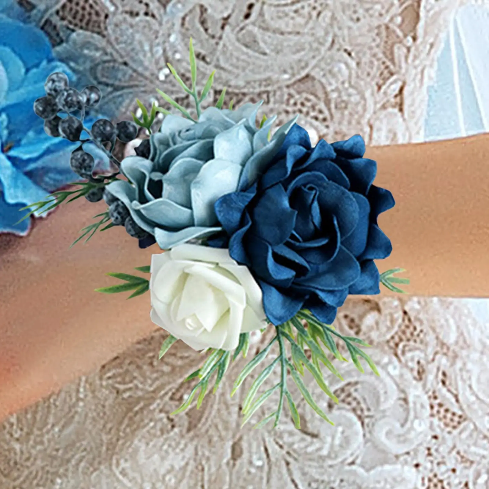 

6x Wedding Wrist Corsages Hand Flowers for Wedding Bridal Shower Prom Dinner