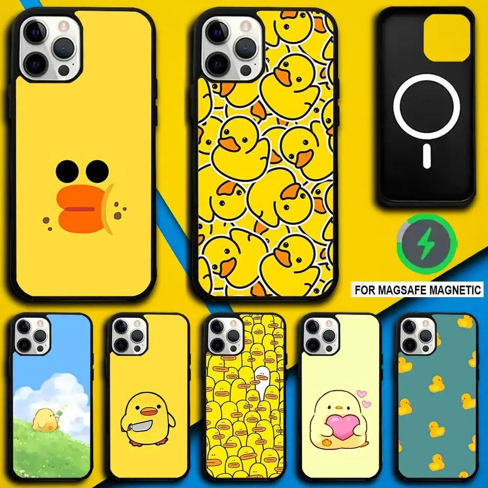 

Yellow Duck Phone Case For iPhone 17,16,15,14,13,12,11,Pro,Max,Plus,Mini,SE4,E Magnetic Magsafe Wireless Charging