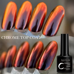 LILYCUTE 7ML Chrome Top Coat Soak Off UV Gel Semi-Permanent UV Gel Polish Mirror Metal Powder Functional Gel Nail Art Manicure