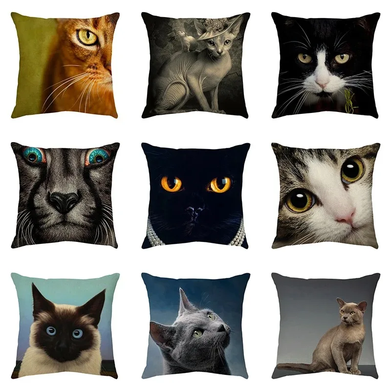 Cute Cat Pillowcase Car Ornaments Office Living Room Home Pillowcase