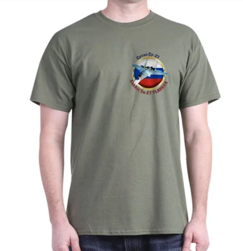 Soviet Russia Air Force Su-27 Flanker Fighter Aircraft T-Shirt. Summer Cotton Short Sleeve O-Neck Mens T Shirt New S-3XL