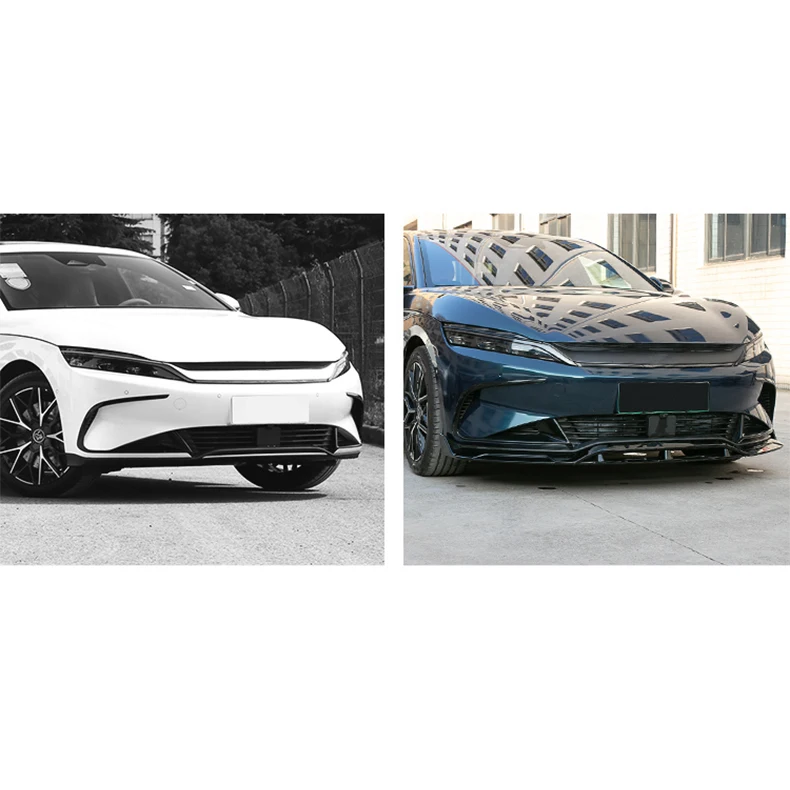 Auto Voorbumper Splitter Lip Diffuser Body Kit Spoiler Deflector Lippen Diffuser Guard Bescherming voor BYD Han EV 2022-2023