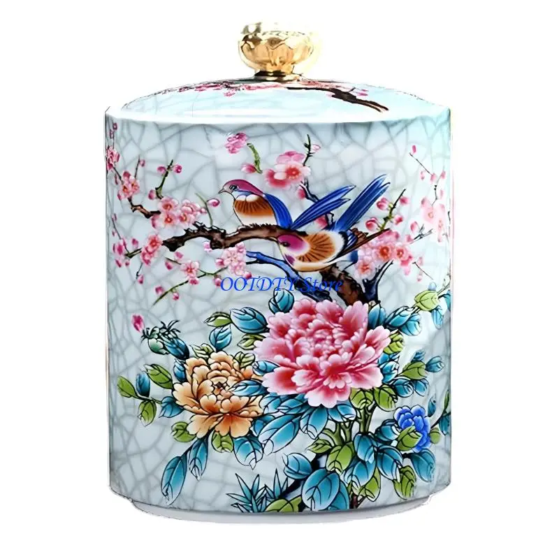 367A Sealed Ceramic Container For Tea And Salt Storage Candy Canister with Lid Multifunctional Kitchen Cooking Tool