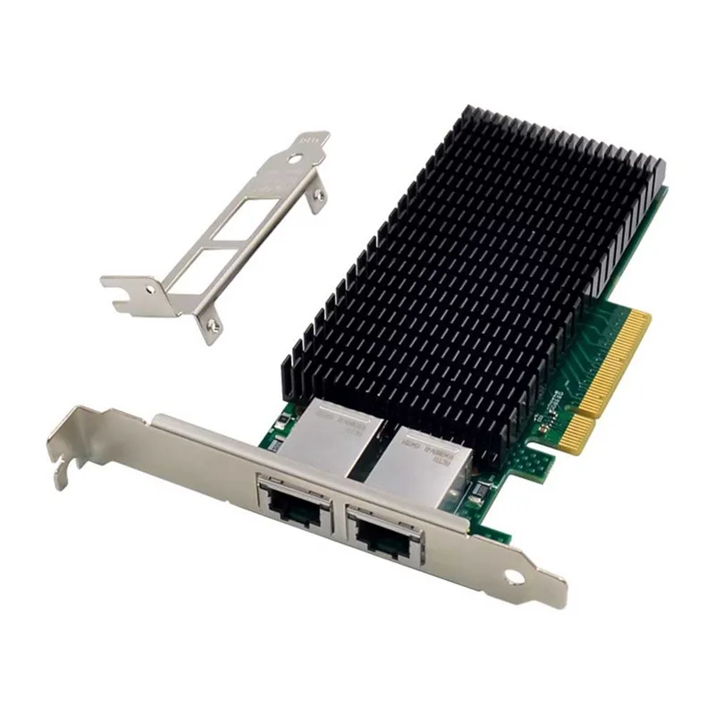 Factory price wholesale PCI-E 8X 10 Gigabit Server Network Card 10G X540 T2 Dual Port Direct Machine Vision Ethernet