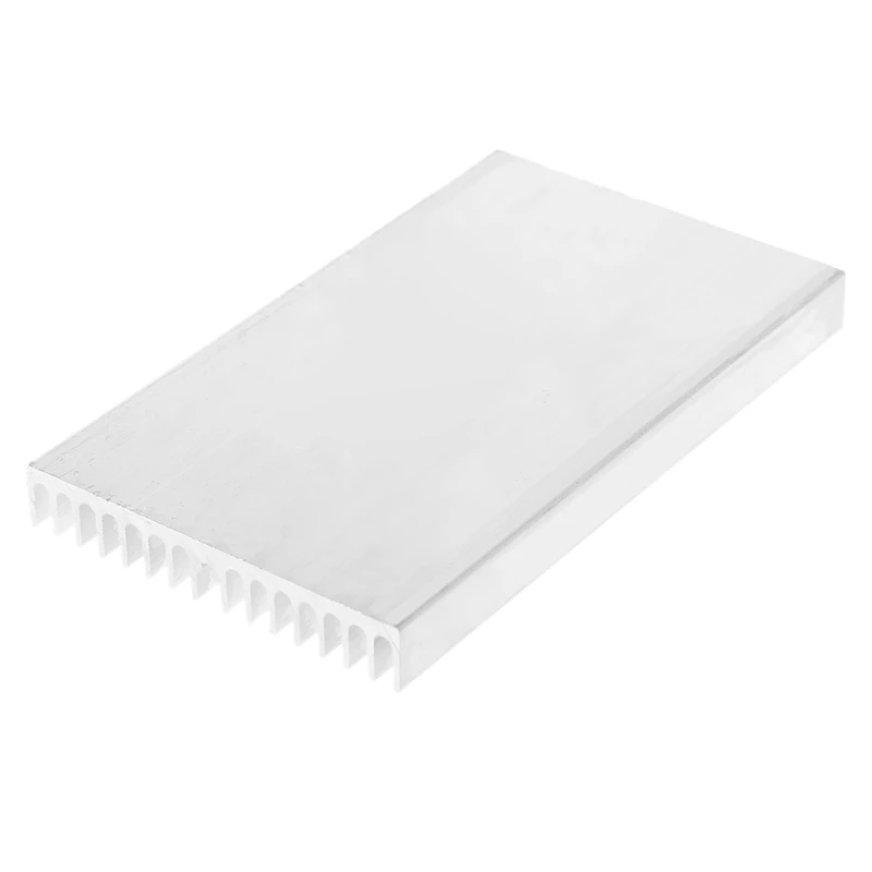 Disipador calor aluminio, Enfriador DIY para Chip IC, Transistor potencia LED, 100x60x10mm, 1 ud.