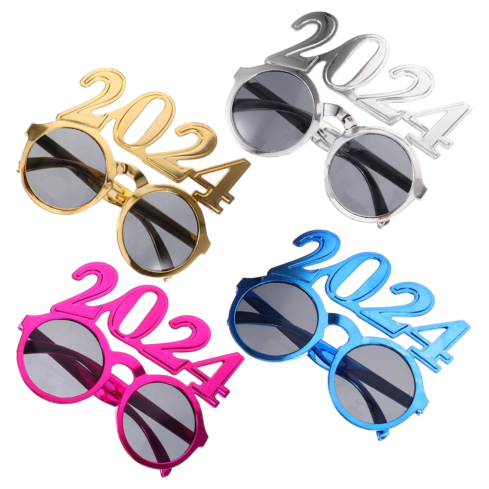 

4pcs New Year Funny Glasses 2023 Eyewear Novelty Party Accessories Costume Props Holiday Gathering Gifts