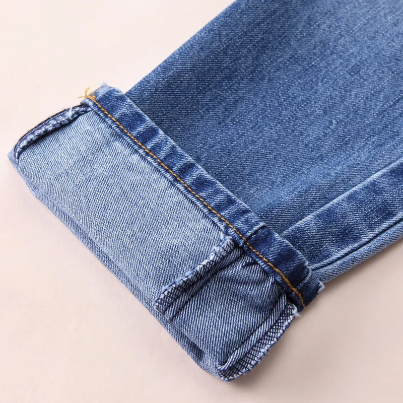 Cotton Jeans Maternity Denim Pants For Pregnant Women Clothes Boyfriend Hole Trousers Pregnancy High Waist Pants Plus Size New