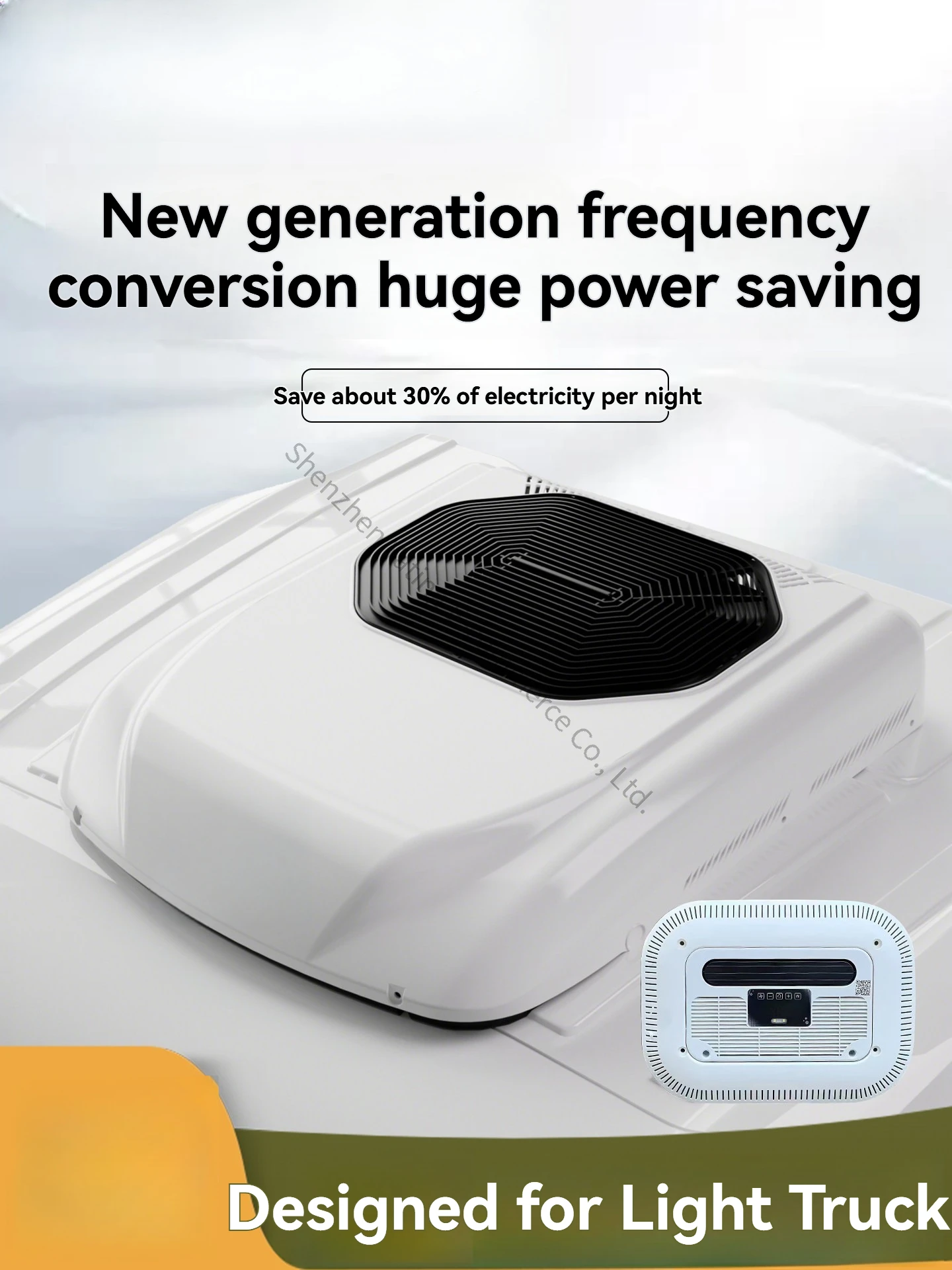 Light Truck Parking Air Conditioner Silent 12v Refrigeration Truck Integrated Machine 24v Electric Vehicle Four-wheel Frequency