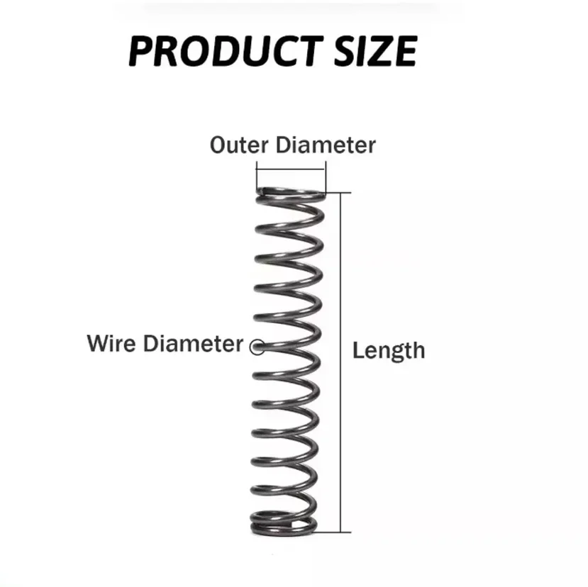 10 Pcs Lot Compression Springs 0 7mm Wire Diameter 4mm to 12mm Outer Diameter 5mm to 50mm Length Steel Pressure Spring