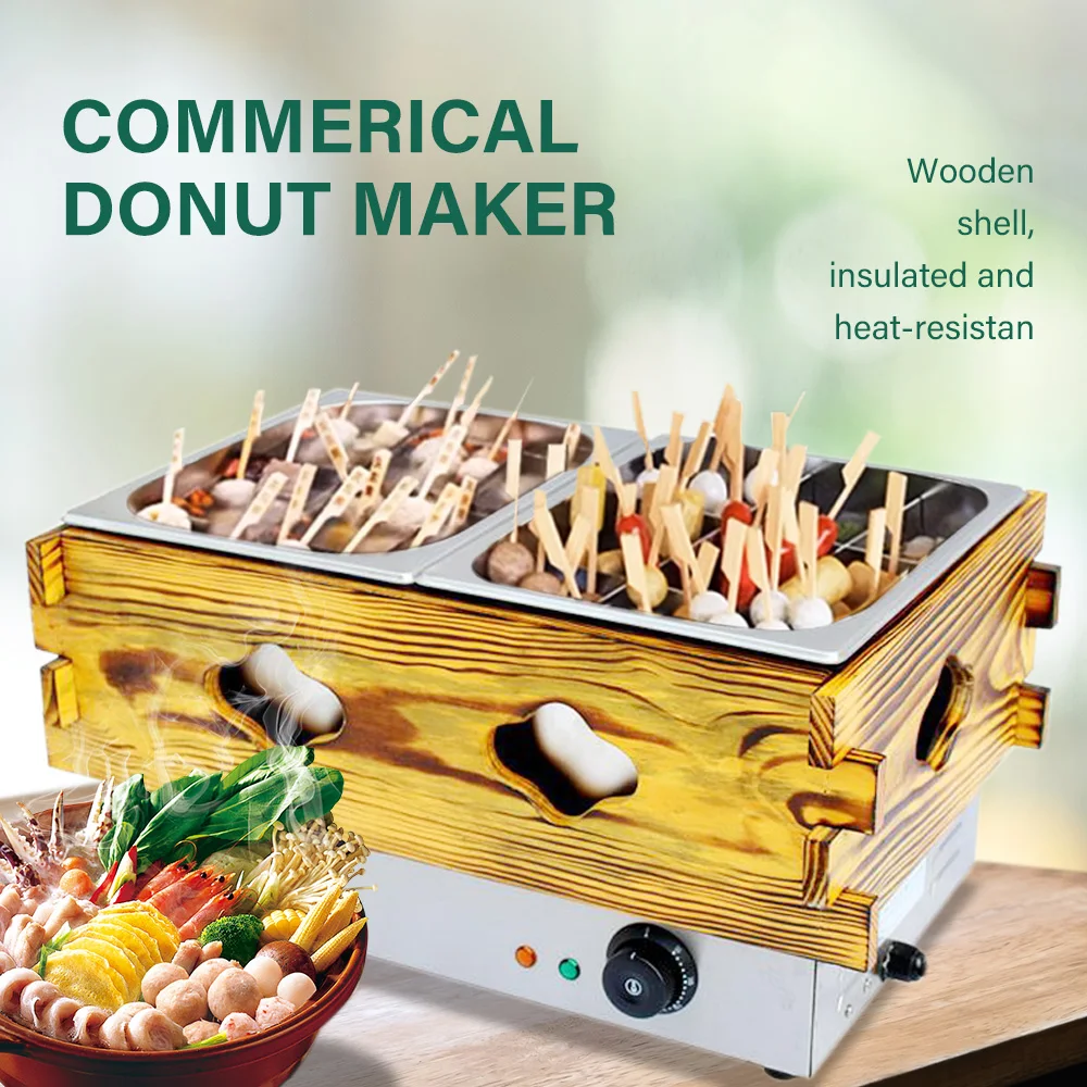 

EH20 Commercial Electric Oden Boiler 2 Tanks 18 Grids Kanto Maker 20 Liters Hot Pot Cooking Simmer Machine For Street Snack