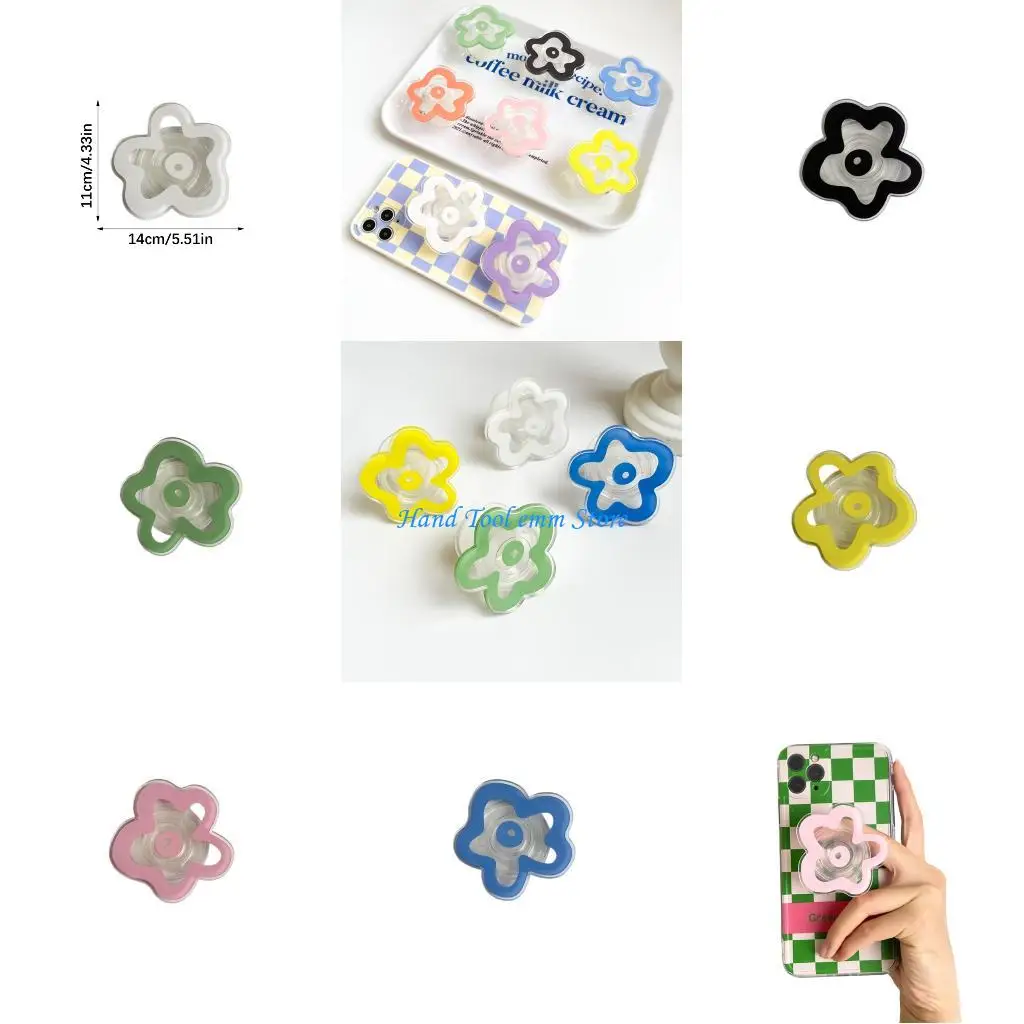 

H37F Flower Glossy Foldable Socket Pocket Phone Holder for Mobile Phone Grip