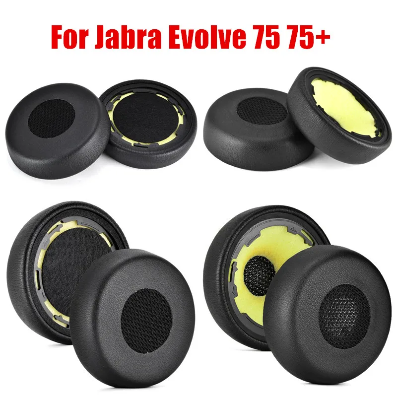 Oreillettes en cuir souple pour JABRA, housses pour écouteurs, manchons de téléphone, sauna, évolution 75, 75 +