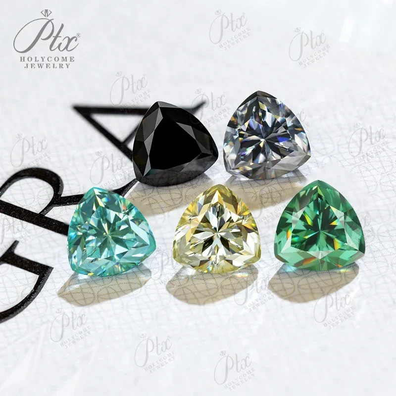 Moissanite Stone Multiple Color Trillion Brilliant Cut Best Loose Moissanite Diamond VVS1 Clarity Engagement Jewelry Making