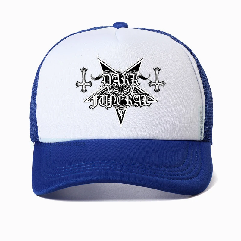 Sombrero de Hip hop con estampado 3D para hombres y mujeres, gorra de béisbol con banda funeraria oscura de Metal negro, estilo rock pop, Sueco