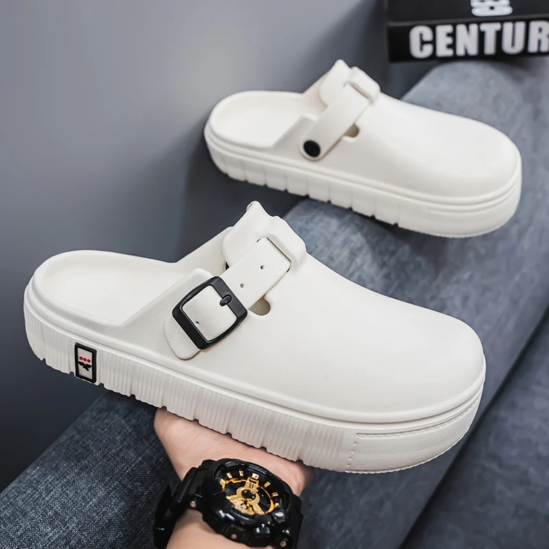 HKDQ Medical Slippers for Man Doctors Nurses Anti-Slip Waterproof EVA Surgical Shoes Breathable Chef Work Slippers for Male