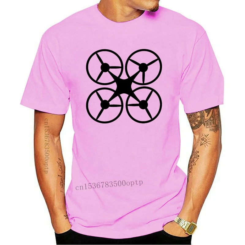 New Fashion 2021 Summer Quadcopter Drone Men Funny casual streetwear hip hop printed T shirt