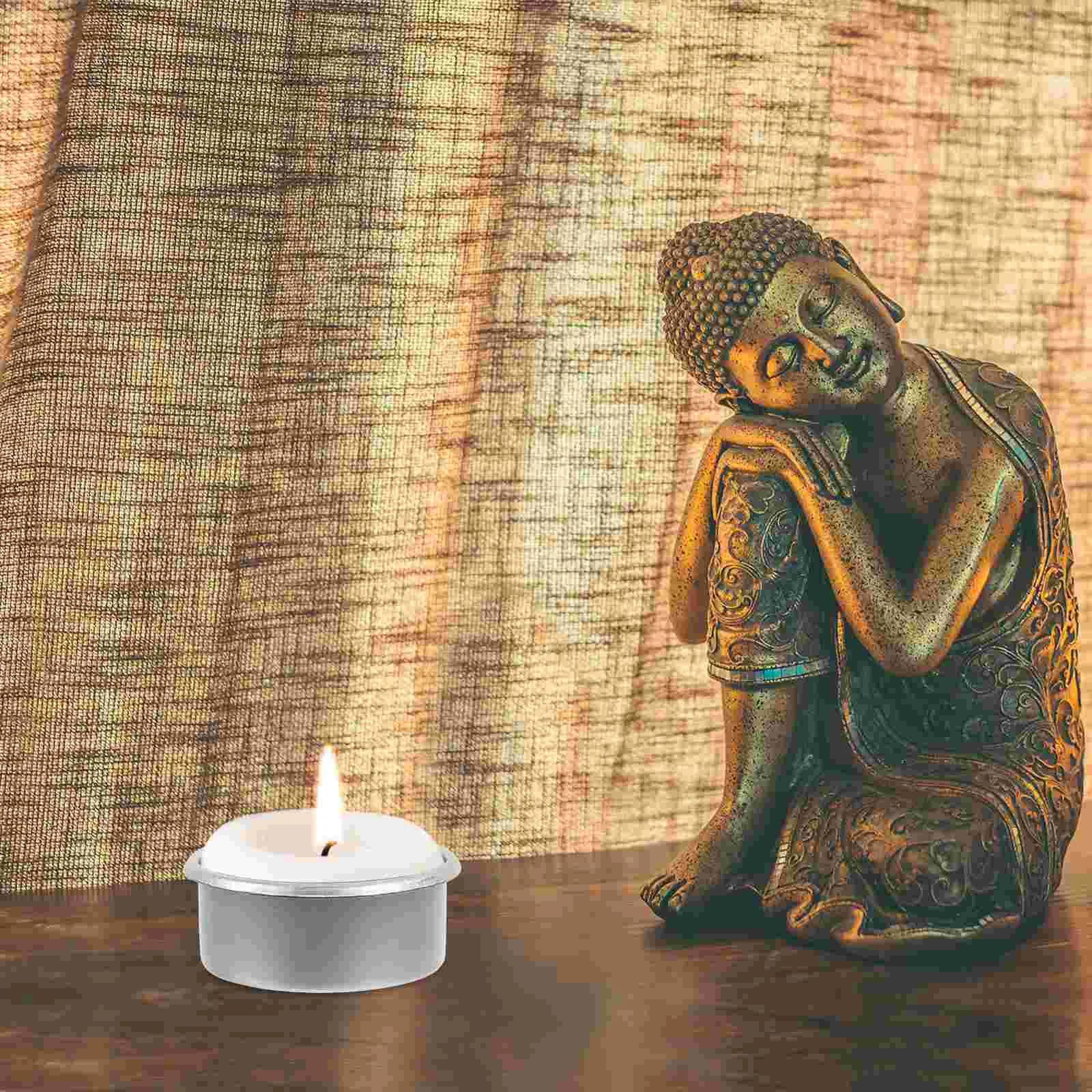 20 Uds. Portavelas, taza vacía con tapa, contenedores decorativos, velas cónicas DIY