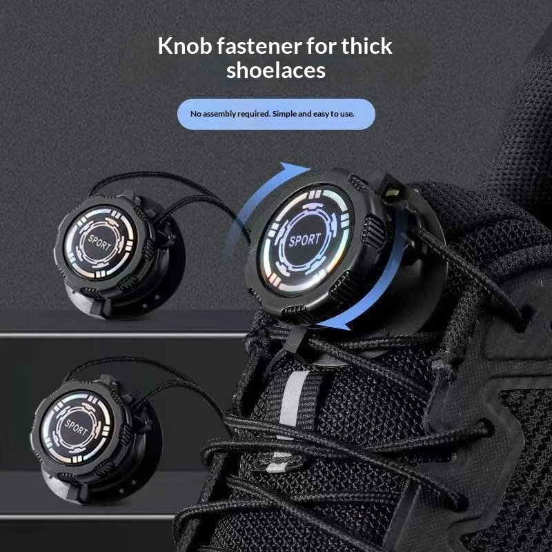 Durable Rope Swivel Buckle Shoelace No-Tie Easy Installation Shoe Laces for Sneakers Thick Rope Automatic Laces Shoe Accessories