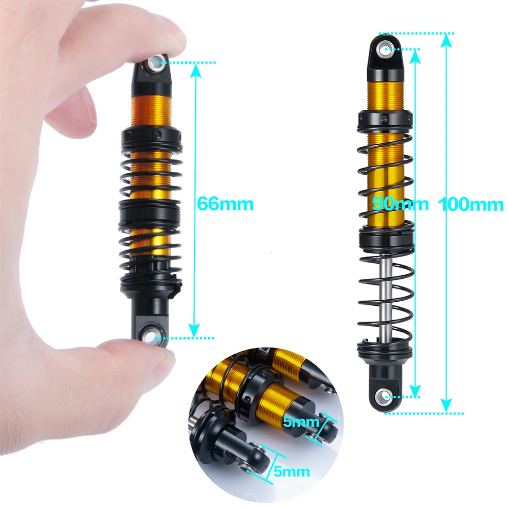 YEAHRUN Metal Oil Adjustable Spring Shock Absorber Damper 70/80/90/100/110/120mm for Axial SCX10 90046 TRX-4 1/10 RC Crawler Car - Image 6