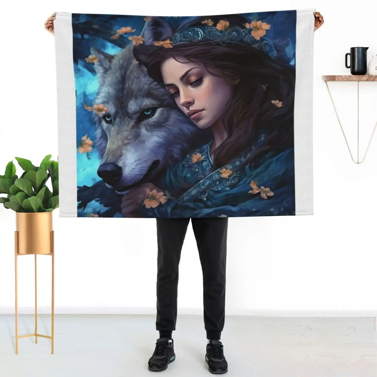 SheWolfDaughter Twilight Style wolf daughter Throw Blanket Hair Blankets For Sofas Sofas Weighted blankets and throws Blankets