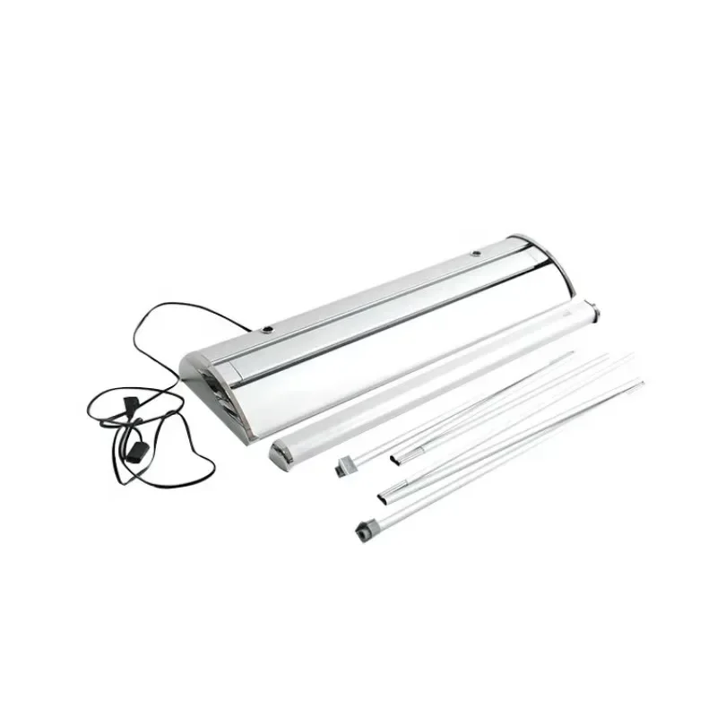 Electric roll-up banner holder (aluminum + magnet cover, 3m tape, double Oxford bag)