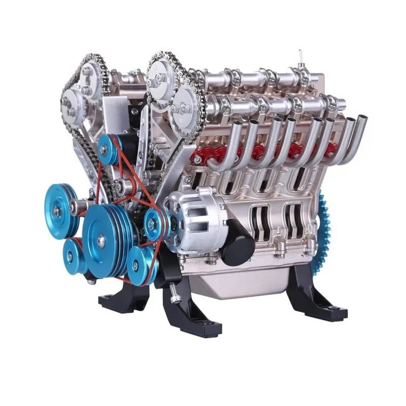 V8 Engine Assembly Model Metal Mechanical Engine DIY Assembly Science Ornament