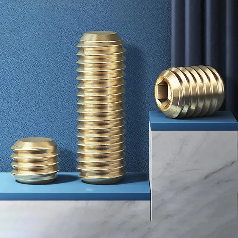 

Brass Headless Set Screw for Fine Adjustment and Anti Slip Fixing in Precision Assembly Hex Socket M2 M3 M4 M5 M6 M8 M10 M12