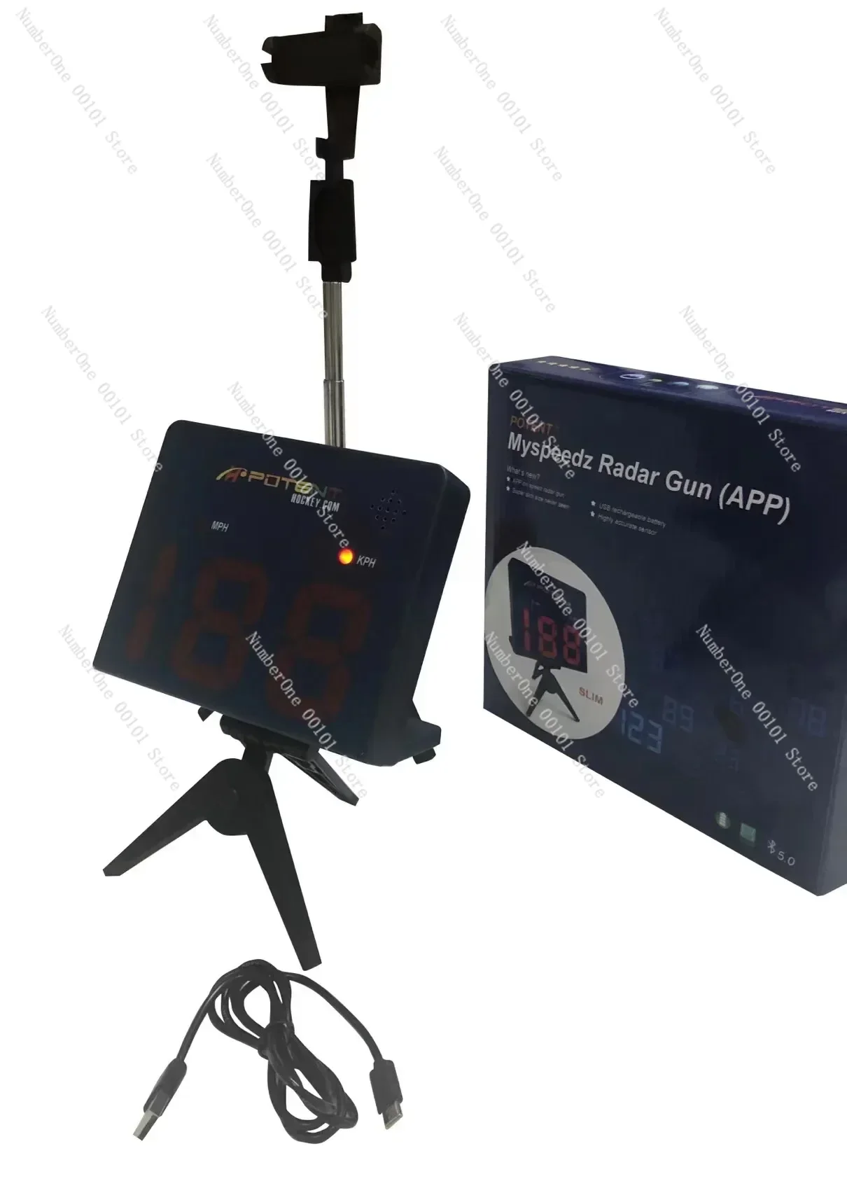 ON SALE ! ! ! New DESIGN Speed Radar Gun 2.0 w. App Support (iOS) - Measure Shot Speed for Hockey, Baseball, Tennis, Golf