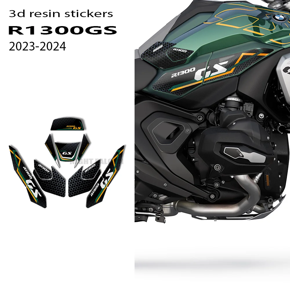 NEW R1300GS Accessories Tank Pad 3D Epoxy Resin Sticker Protection Kit For R1300GS R 1300 GS 2023-2024