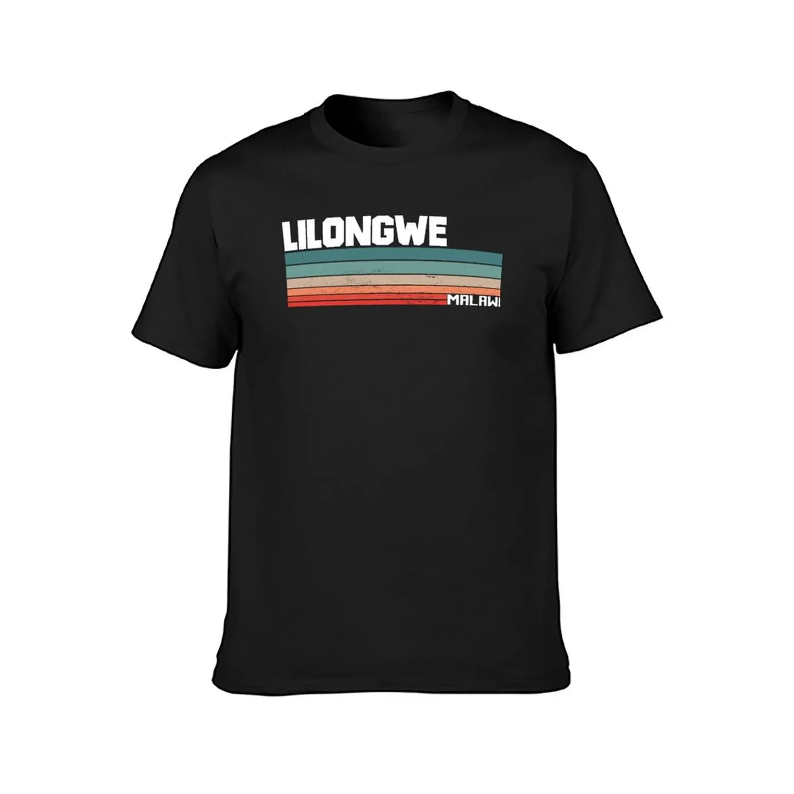 Lilongwe Malawi Vintage Stripes T-Shirt summer tops tees Blouse clothes for men