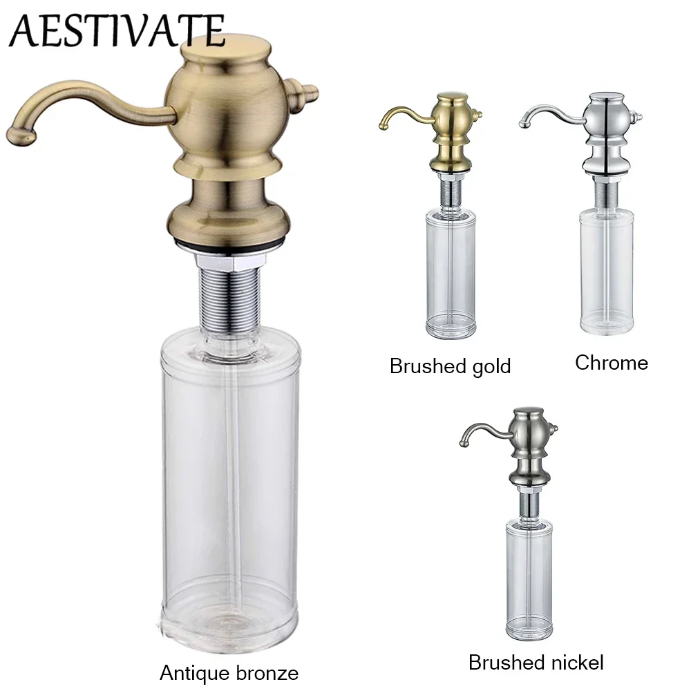 Kitchen Soap Dispenser Sink Liquid Soap Bottle Bathroom Detergent Liquid Hand Wash Soap Dispenser Pumps 300ml