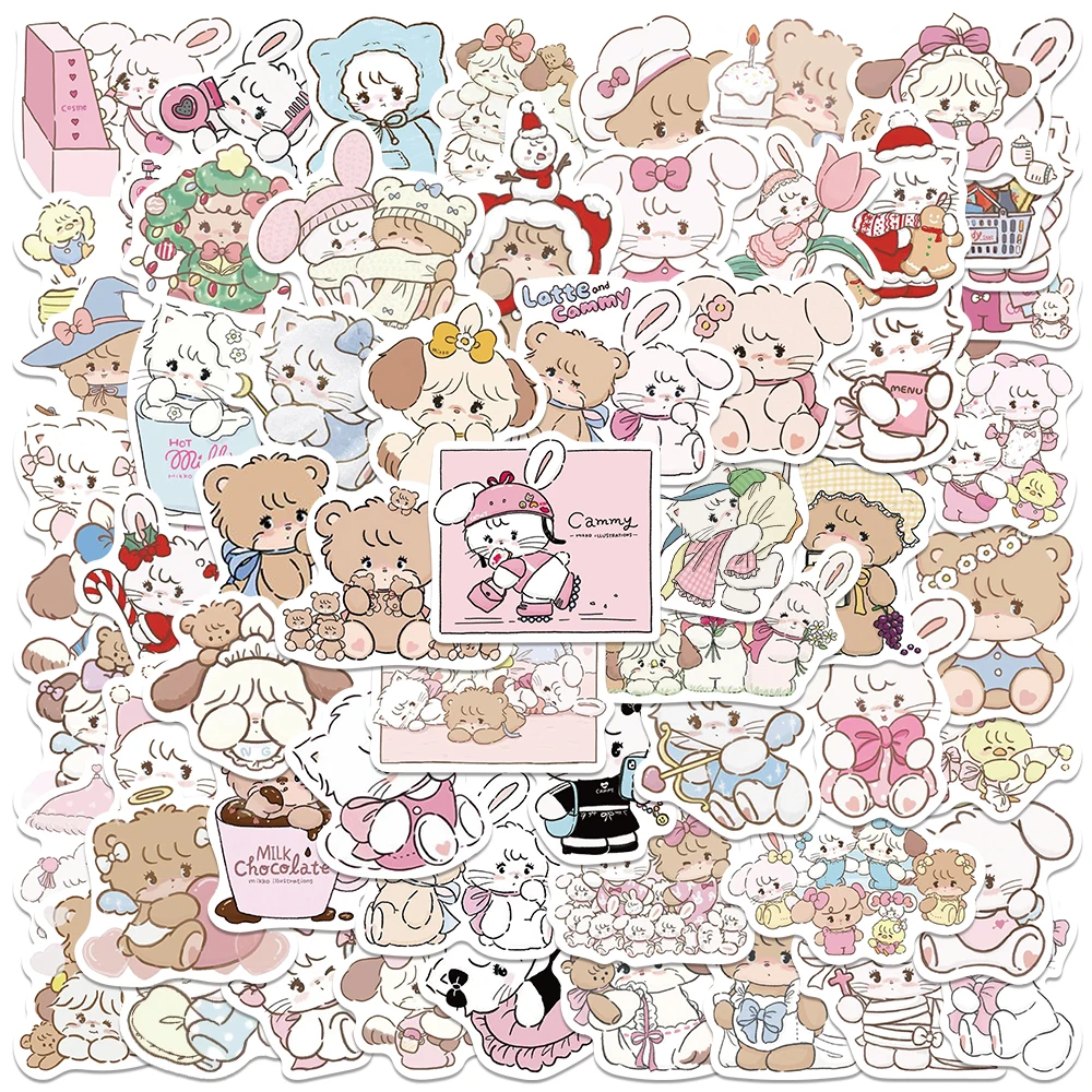 60pcs MIKKO Stickers Cute Cartoon Anime Decals For Kids Laptop Skateboards Guitar Luggage Phone Scrapbook Diary Stickers