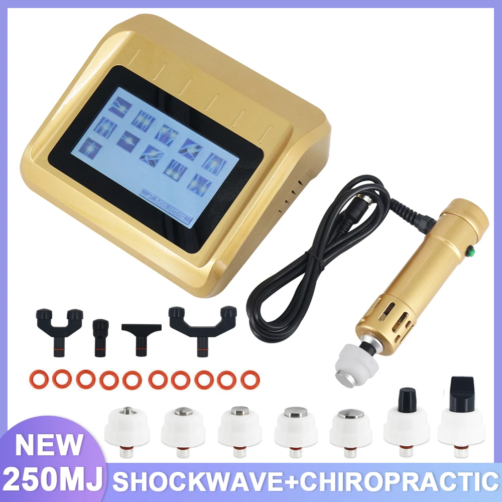 2in1 Shockwave Therapy Machine Shock Wave Equipment Chiropractic Adjusting Tool Effective Pain Relief Body Relax