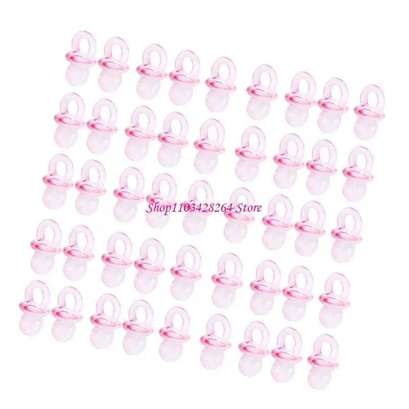 

Pack of 50pcs Acrylic Pacifiers for Newborns Baby Shower and Gender Reveal Party