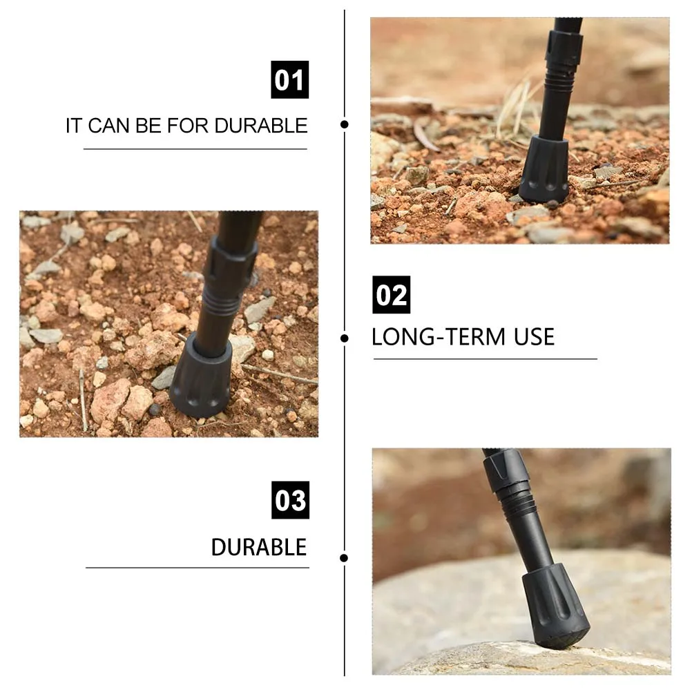 

10 PCS Anti-slip Cushion Tip Cover Walking Pole Tips Foot Stick Caps Rubber Anti-s Alpenstock Covers Travel