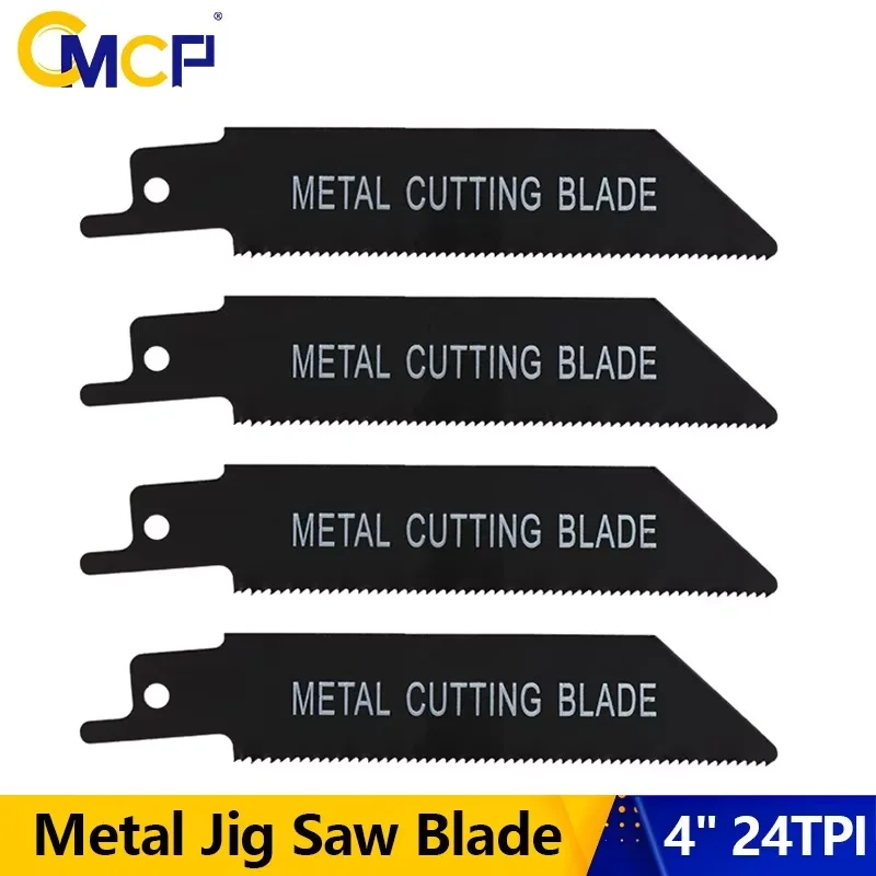 CMCP 1/2/5 Stück Säbelsägeblätter 4'' 24TPI Metall Säbelsägeblatt für Holz Metall Kunststoff Aluminium