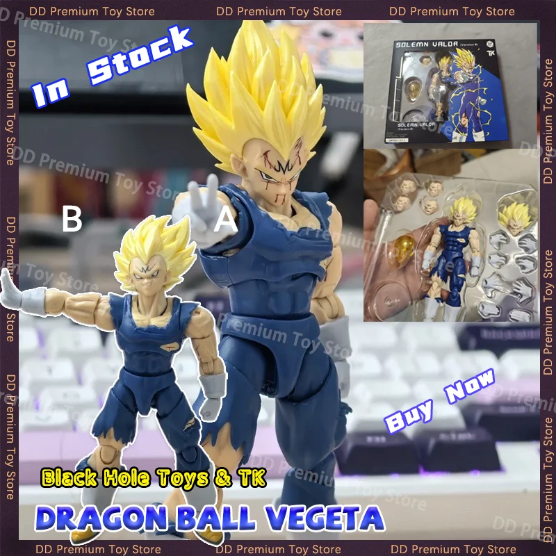 

Black Hole Toys & TK Majin Vegeta Action Figure Vegeta Battle Damage Figure Dragon Ball Z SHF Super Saiyan SSJ Anime Model Toys