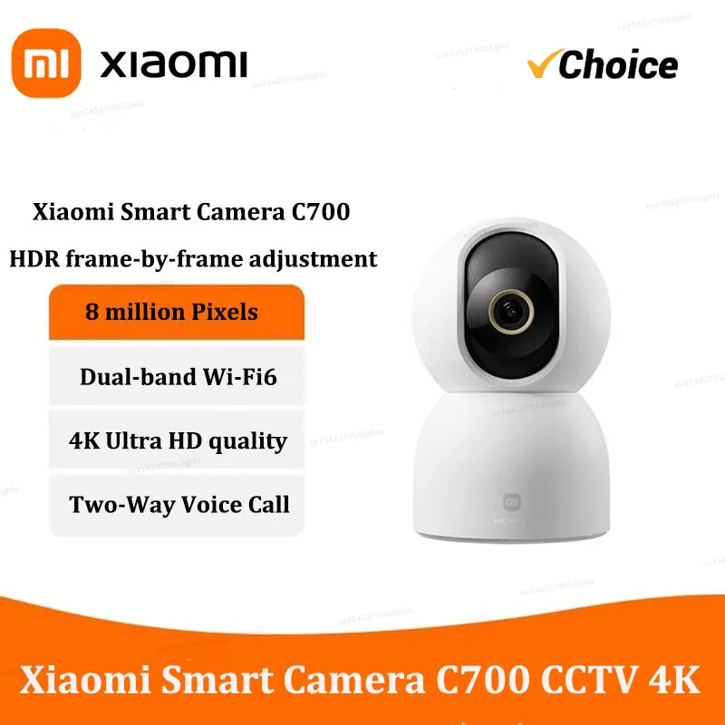 Xiaomi Smart Camera C700 CCTV 4K 360° Viewing Angle Full-Color Night Vision 8 million Pixels AI Cry Detection Two-Way Voice Call