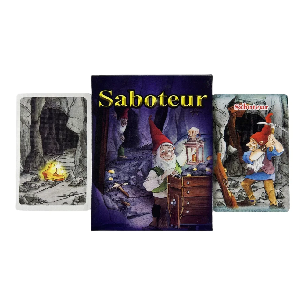 Saboteur 1 2 보드 게임 영어 카드 테이블 게임 가족을위한 재미있는 보드 카드 파티 드워프 금 광산 파기 광부 보드 게임