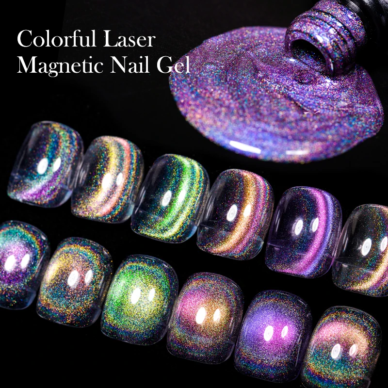 MTSSII 7ml Holografische Regenboog Kat Magnetische Gel Nagellak Holo Laser Nagellak Galaxy Chameleon Magnetische Gel Losweken UV Gel