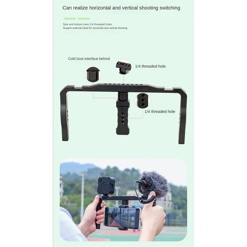 Aluminum Alloy Portable Mobile Phone Rabbit Cage Stabilizer Suitable For Mobile Phone Handheld Photography