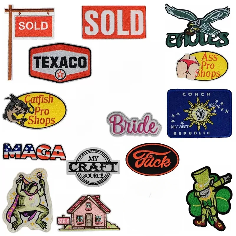 Emblem Clothing Accessories Badge Sticker Embroidered Embroidery Sticker Iron-on Patches