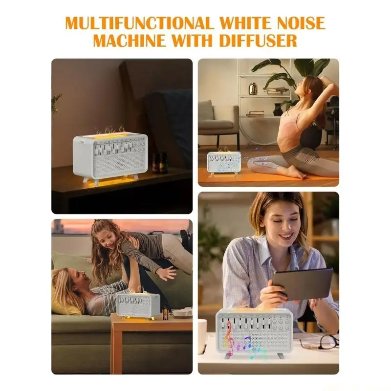 M5TD Wireless Bluetooth-compatible Speaker White Noise Machine Humidifier Relaxation
