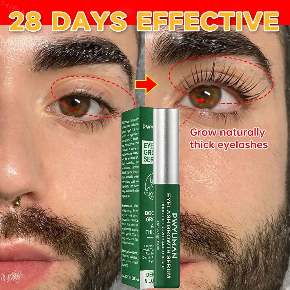 Suero de crecimiento de pestañas Natural, potenciador de cejas, más largo, más completo, más grueso, rizador, productos para el cuidado de los ojos, maquillaje, 7 días