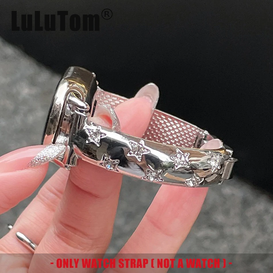 

Fashion Star Sparkle Strap For Xiaomi Mi Band 10 9 8 Pro Miband 8Pro 9 Pro Women Diamond Metal Bracelet Luxury Starry Wristband