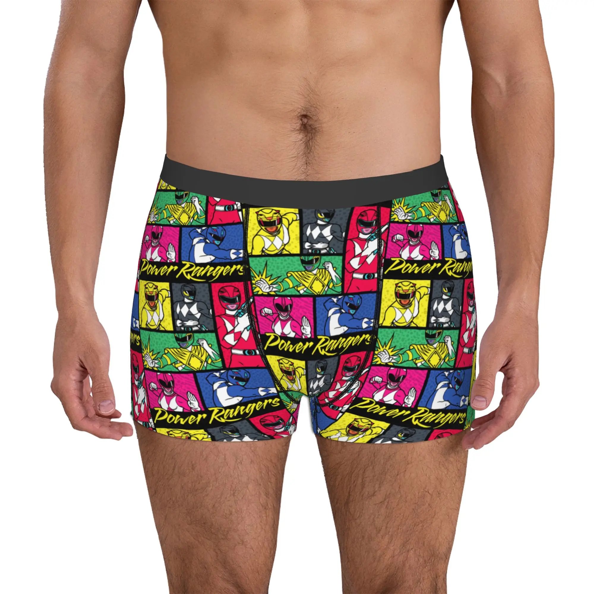 Cartoon Super Sentai Manga Boxershorts Herren Chouriki Sentai Ohranger Anime Slips Unterwäsche Coole Unterhosen