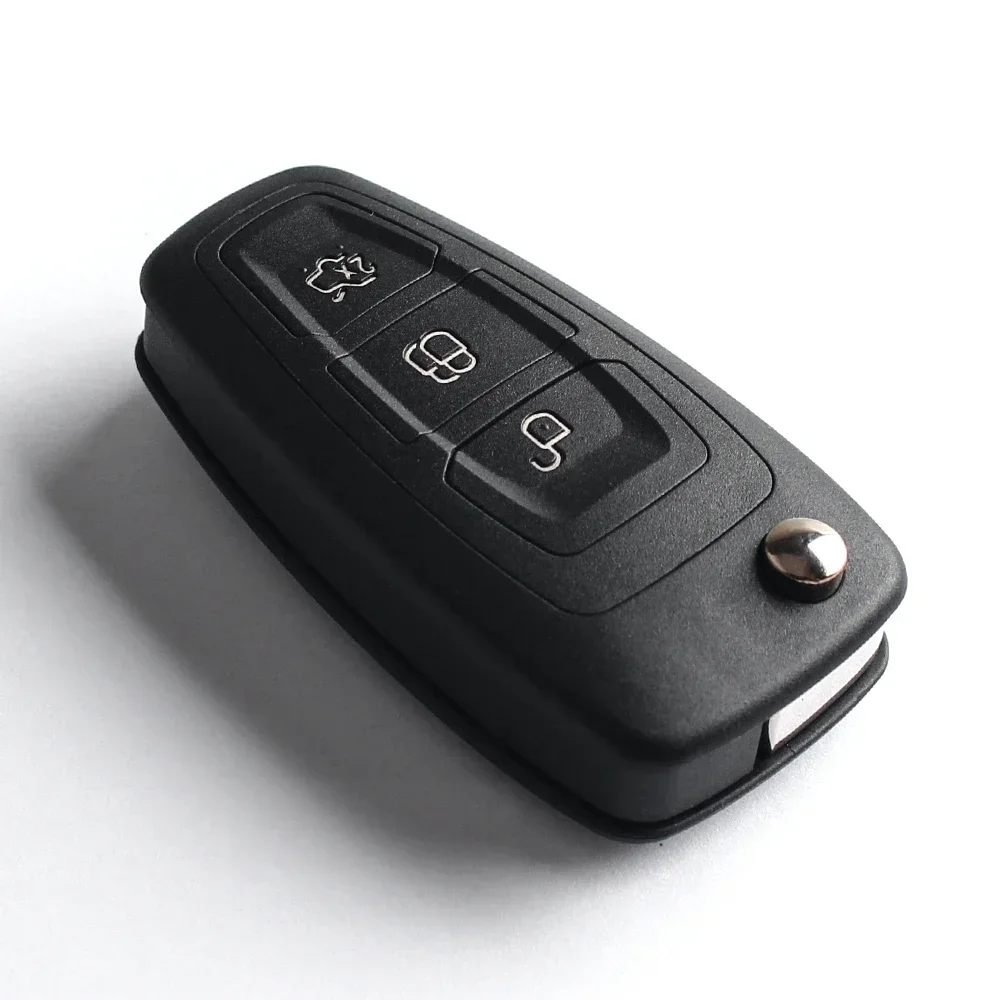 KEYYOU Nowe 3-przyciskowe etui na pilota do Ford Focus Fiesta 2013 z HU101/FO21 Blade Flip Folding Remote Key Shell Fob Case